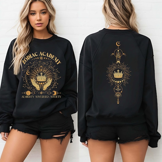 Zodiac Academy Sweatshirt, Celestial Heirs Band Hoodie, Terra Aer, Ignis and Aqua, Professor Lance Orion, Almighty Sovereign Society