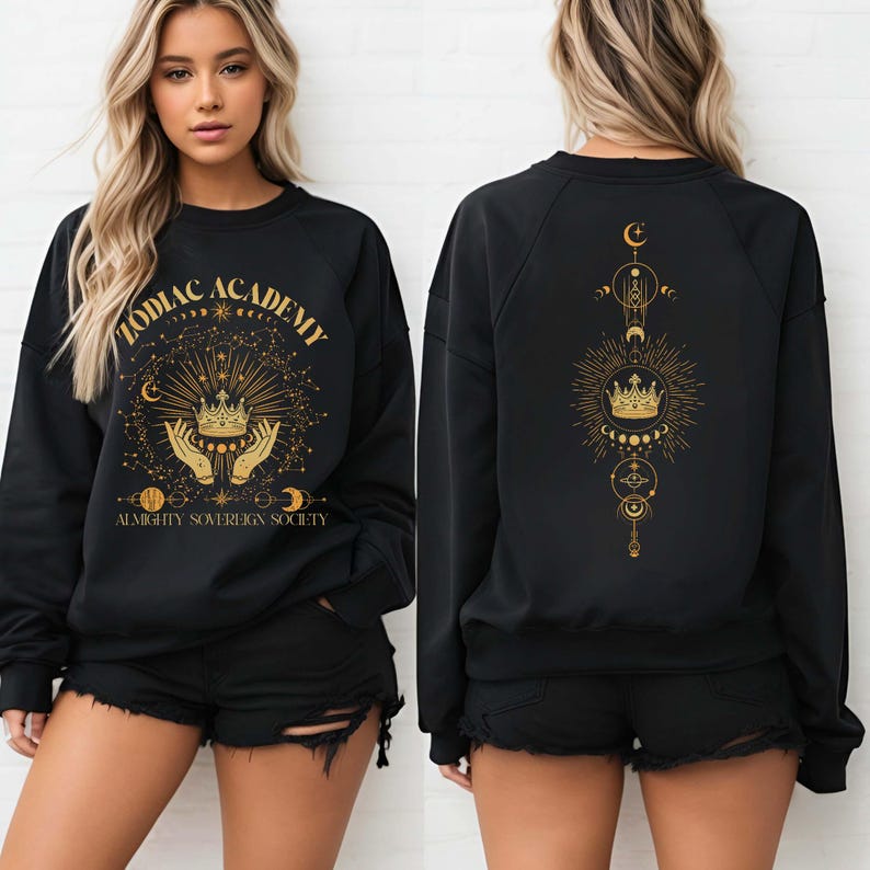 Zodiac Academy Sweatshirt, Celestial Heirs Band Hoodie, Terra Aer, Ignis and Aqua, Professor Lance Orion, Almighty Sovereign Society