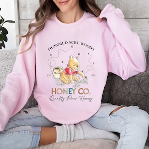 Vintage Pooh Sweatshirt, Winnie The Pooh Sweatshirt, Honey Winnie The Pooh Sweater, Disney Trip Sweater, Disney Family Matching Sweatshirt