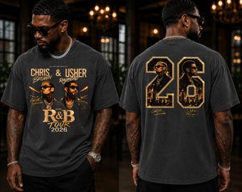 Chris Brown and Usher Shirt, R and B Tour, Concert Tee, Concert T Shirt, Raymond and Brown Tour