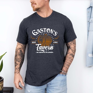 T-shirt Gaston's Tavern Le Pub, chemise La Belle et la Bête, T-shirt Fantasyland, T-shirt Gastons Bar, chemise homme Disney, Magic Kingdom