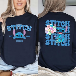 Disney Stitch Est. 2002 Sweatshirt, Stitch Sweatshirt, Stitch Balloons Sweatshirt, Stitch Snacks Sweatshirt, Disney Sweatshirt, Stitch Lover