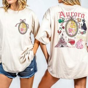Vintage Disney Sleeping Beauty Mirror Shirt, Comfort Colors® Aurora Coquette Bow Shirt, Magic Kingdom Girls Trip, Disney World Shirt