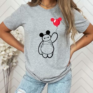Retro Big Hero Baymax Shirt, Mickey Ears Shirt, Cute Baymax Shirt, Big Hero Six 6, Disneyworld Shirt, Disney Family Shirts