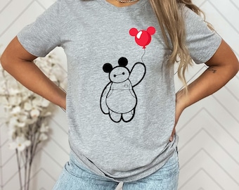 Retro Big Hero Baymax Shirt, Mickey Ears Shirt, Cute Baymax Shirt, Big Hero Six 6, Disneyworld Shirt, Disney Family Shirts