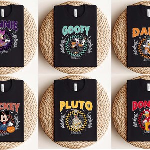 Mickey And Friends Halloween Comfort Colors Shirt, Mickey Minnie Daisy Donald Goofy Pluto Trick Or Treat Tee, Disney Halloween Matching Tee
