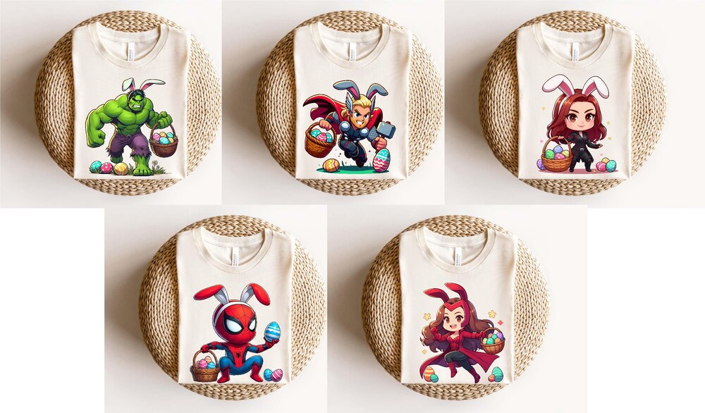Superhero Easter Shirt, Marvel Avengers Characters Easter Bunny Matching Shirt, Easter Kids T-Shirt, Easter Disney Trip Shirt , Easter Gift Bespoketshirt