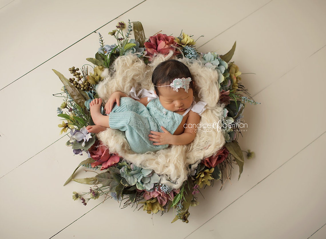 Newborn Baby Photo Prop Organic Nest Fluff Basket Stuffer Jute Etsy