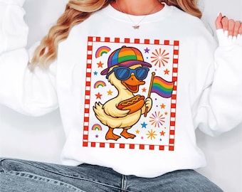Nur eine stolze Gans - LGBTQ Pride Regenbogengans PNG, lustige Tier Clipart, Sublimation digitaler Download für Pride Month