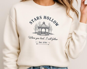 Stars Hollow Gazebo Shirt  Where You Lead I Will Follow  Cozy Town Aesthetic Tee Cottagecore Country Shirt Book Lover Gift  Fall Graphic Tee