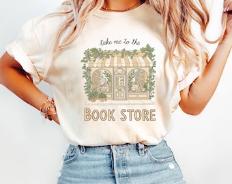 Maglietta "Portami in libreria" - Regalo per amanti dei libri, Maglietta con estetica da libreria, Maglietta per bibliotecari e lettori, Maglietta letteraria accogliente, Top per ragazze libresche