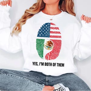 Yes I&#39;m Both Of Them png  USA Mexico Flag PNG  Proud American Mexican Design for Men & Women  Funny Patriotic Dual Heritage PNG Sublimation