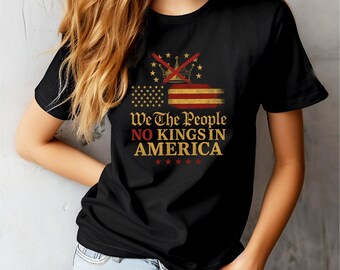 No Kings in America  Patriotic Eagle Crown SVG PNG Cricut