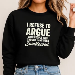 Jag vägrar att argumentera PNG | Rolig vuxenhumor SVG | Sarkastisk citatdesign | Digital nedladdning för Cricut, skjorta och sublimering