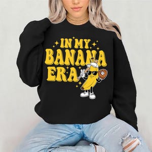 In My Banana Era SVG Peace Love Banana SVG PNG Cool Fruit Clipart Digital Funny Sublimation Design for Cricut Banana Lover Retro Graphic Tee