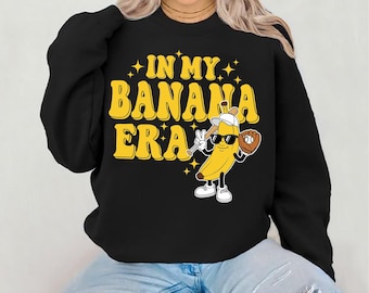 In My Banana Era SVG Peace Love Banana SVG PNG Cool Fruit Clipart Digital Funny Sublimation Design for Cricut Banana Lover Retro Graphic Tee