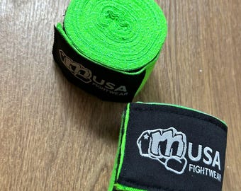 Green Boxing Hand Wraps: MMA Muay Thai Wrist & Knuckle Support
