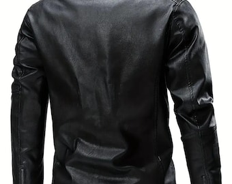 Herren schwarze Echtlederweste - Handgefertigte Motorradweste - Moto Streetwear Jacke