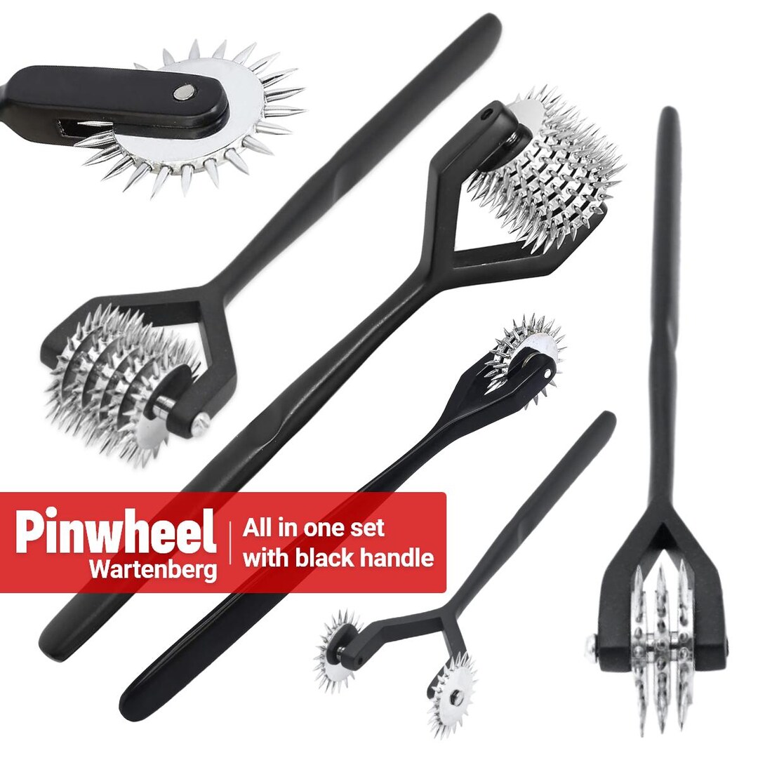 Black Wartenberg Pinwheel BDSM Sensory Play Tool Neurological Black Wartenberg Pinwheel BDSM Sensory Play Tool Neurological