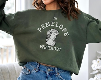 Light Academia Penelope Sweatshirt Mysig present till bokälskare och mytologifans Odyssey-merchandise Episk musikal Grekisk mytologipresent