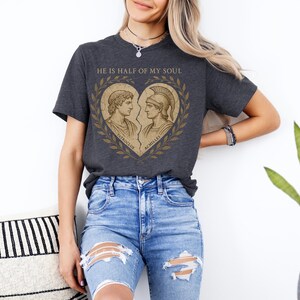 Song of Achilles Shirt Greek Mythology Literary Tee Patroclus and Achilles LGBT Book Gift, Light Academia Booktok Aesthetic T-Shirt image 3