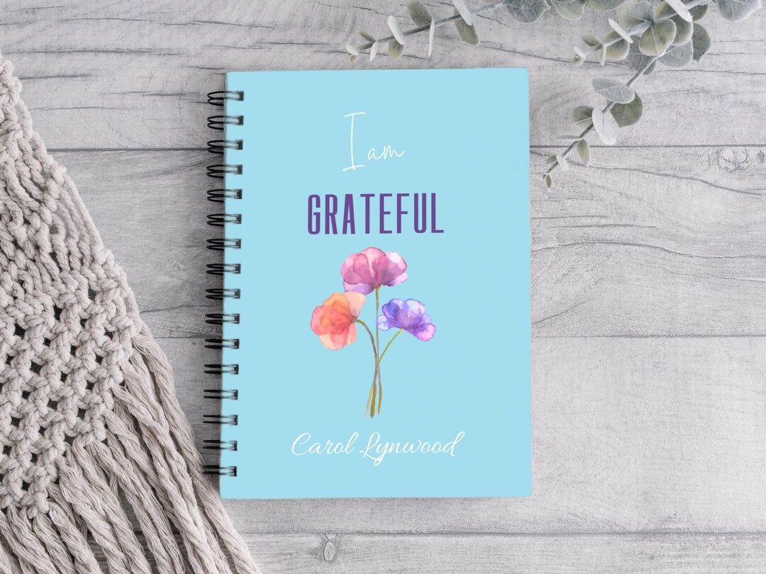 Gratitude Personalized Spiral Notebook, Thankful Journal, Positive ...