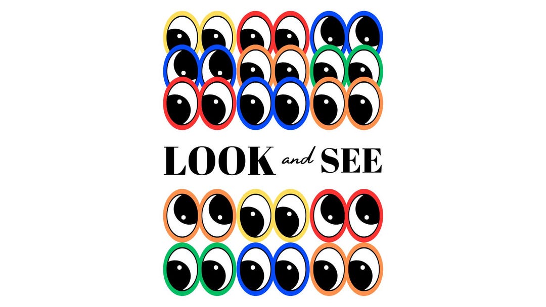 Look and See - Bold and Playful Eye Art Printable - Etsy