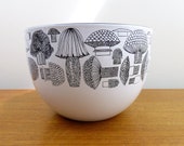 PRISTINE Finel Enamel Bowl Boletus Mushroom Motif Kaj Franck Esteri Tomula 1965