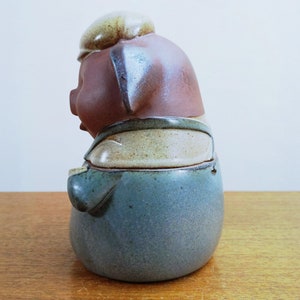 UCTCI Pig Covered Jar Canister Container Overalls Pageboy Hat Japan image 4