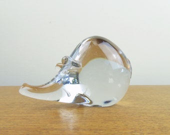 Vintage Glass Pig Figurine | Pigurine | Pulled Handblown Glass | Art Glass