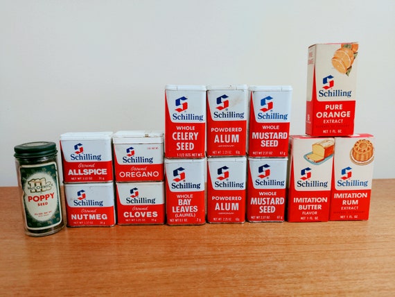 Vintage Schilling Mccormick Spices | Tins Boxes Bottles | San