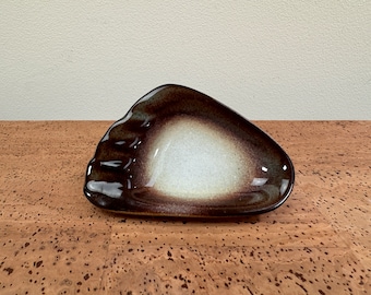 Peter Pots Pottery Brown Right Foot Ashtray | Rhode Island