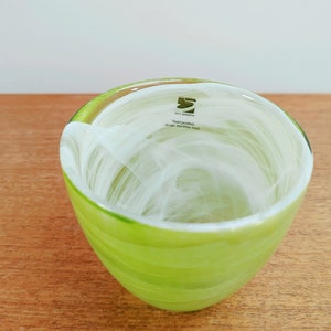 Kosta SEA Glasbruk 4 Bowl Green Art Glass Votive Sweden image 5