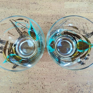 Vintage Norma Jean Wright Themeware Blue Flame Design 24K Glasses Old Fashioned Lowball image 6