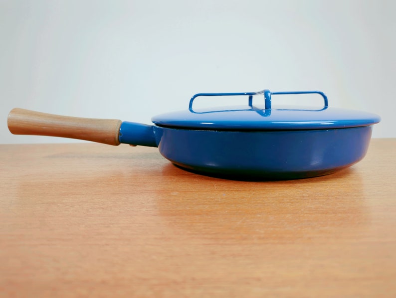 Dansk Kobenstyle Skillet with Lid Blue Jens Quistgaard 1965-1975 France image 2