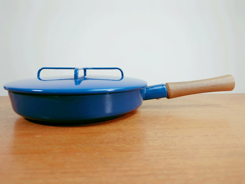 Dansk Kobenstyle Skillet with Lid Blue Jens Quistgaard 1965-1975 France image 1