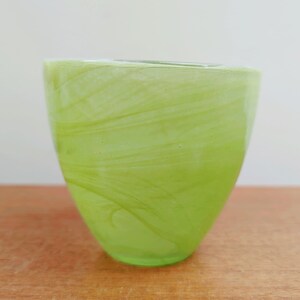 Kosta SEA Glasbruk 4 Bowl Green Art Glass Votive Sweden image 4