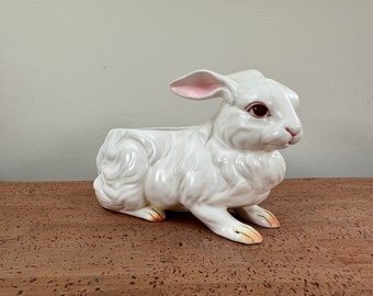 Lefton Ceramic Bunny Rabbit Planter | H3241