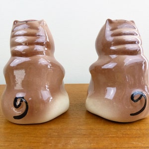 Vintage Man Woman Pig Range Shakers Salt Pepper Handpainted 1940s 1950s GORGE image 3