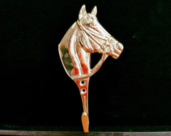 Vintage GATCO Solid Brass Hook | Horse Head with Rein | San Francisco | Taiwan