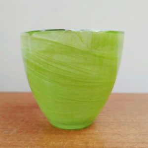 Kosta SEA Glasbruk 4 Bowl Green Art Glass Votive Sweden image 2
