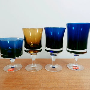 Denby Mirage Blue Juice Glasses Bo Borgstrom Milnor Sweden 1973-1980 image 7