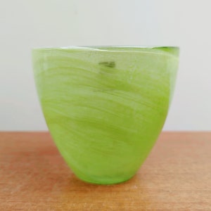 Kosta SEA Glasbruk 4 Bowl Green Art Glass Votive Sweden image 3
