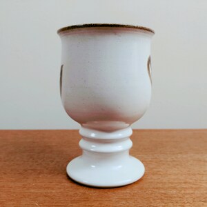 Denby Troubadour 4 1/2 Wine Goblet Hand Painted Magnolia Flowers Leaves image 4