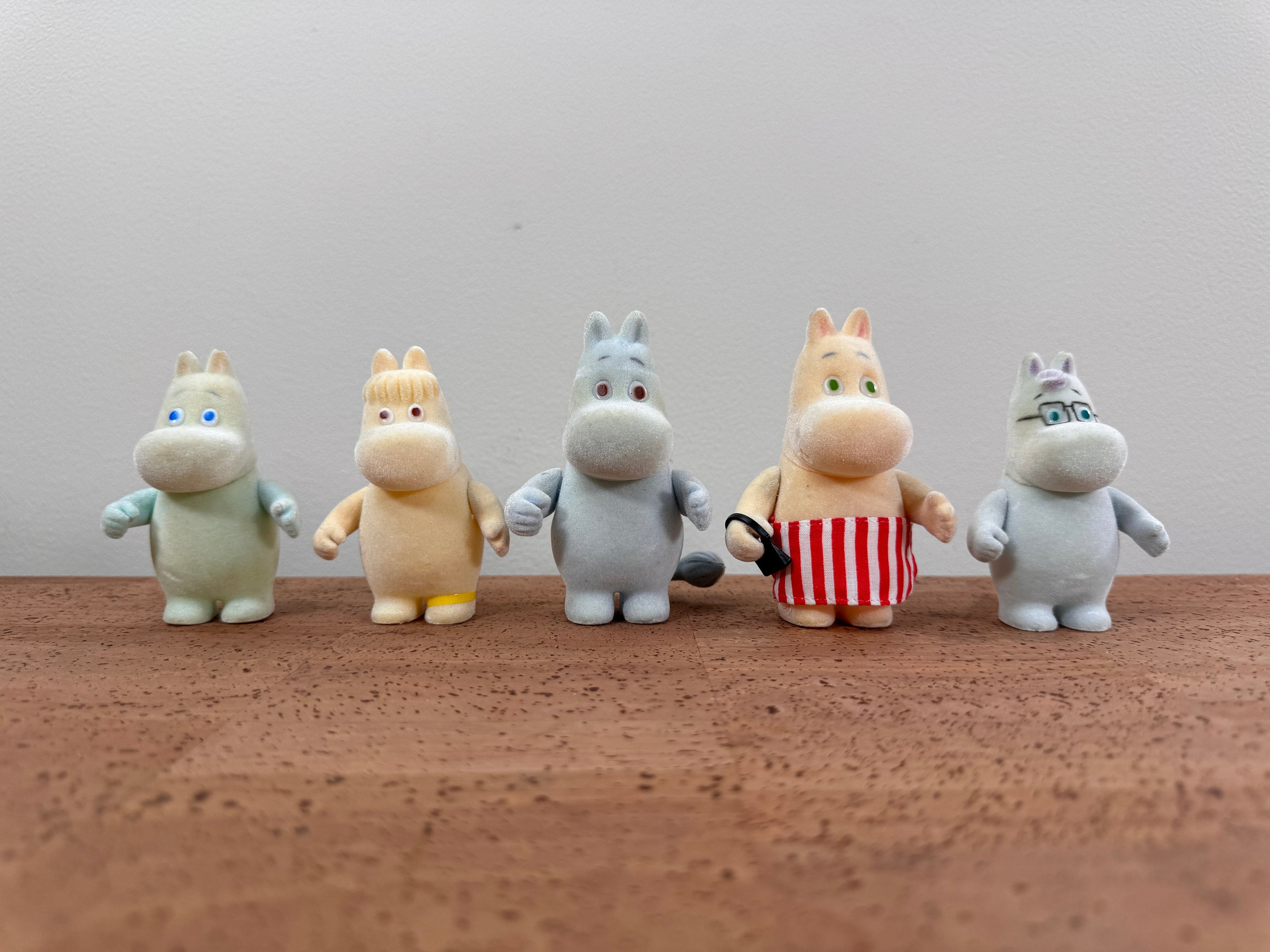 Vintage Fuzzy Moomin Articulated Figurines | Moomintroll