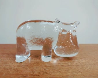 Boda Zoo Series | Glass Flodhäst Hippo | Bertil Vallien | 70s