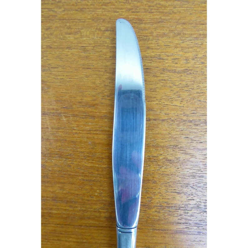 Oneida Ashmore 4 Dinner Knives Burnished Stainless 1990 image 4