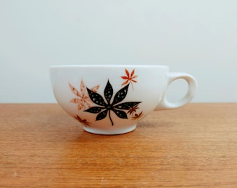 Peter Terris for Shenango China Coffee Tea Cup | Calico Leaves | 1950s