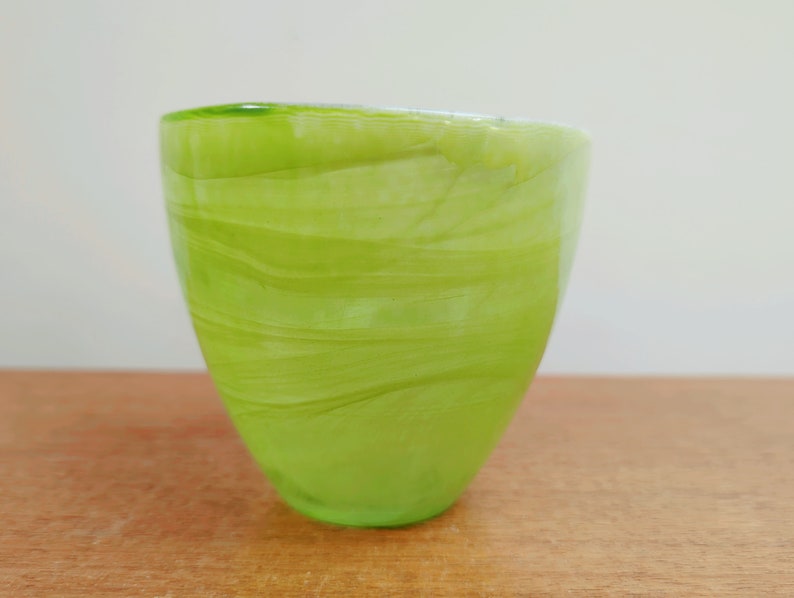 Kosta SEA Glasbruk 4 Bowl Green Art Glass Votive Sweden image 1