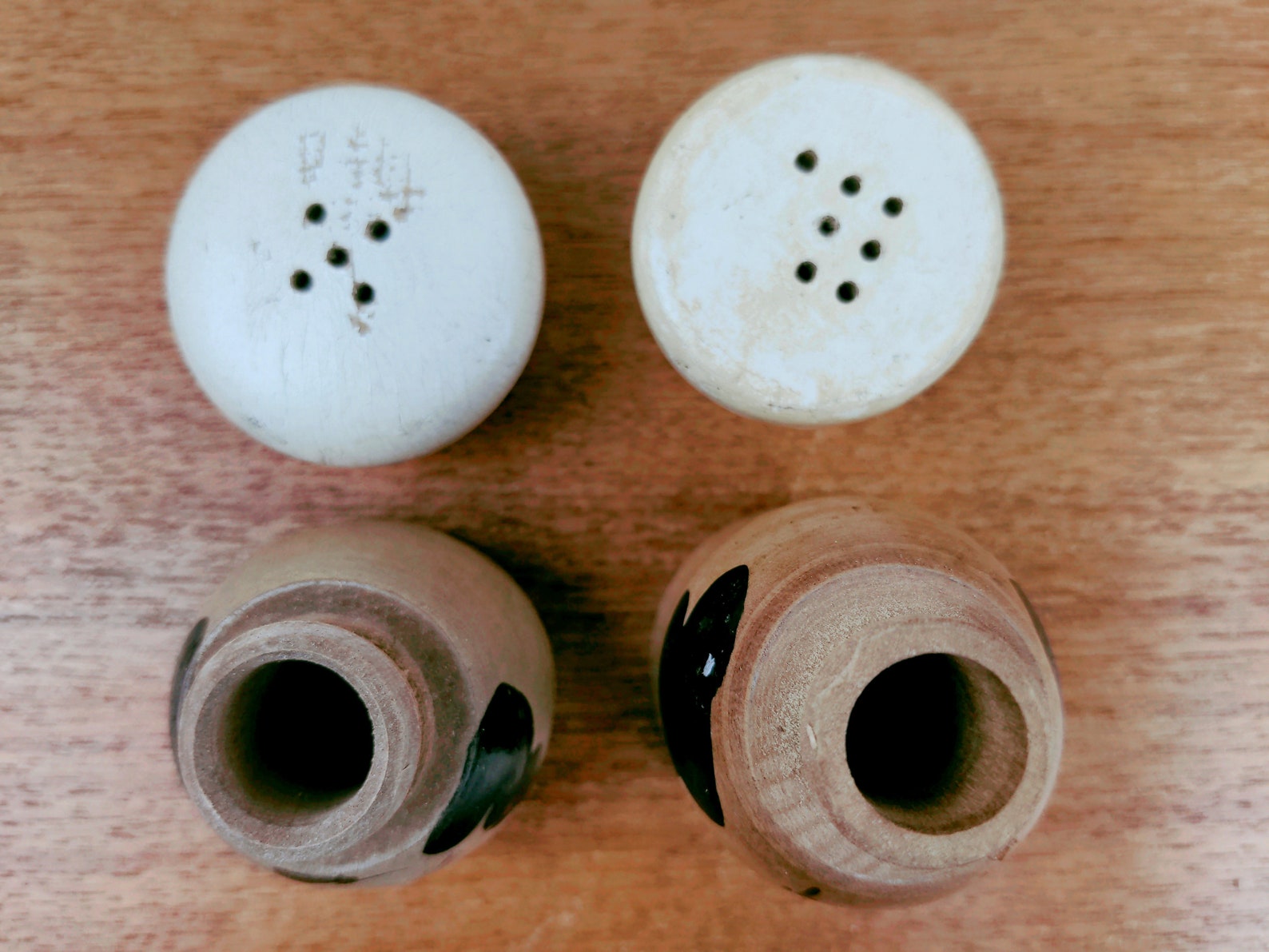 Vintage Wood People Salt Pepper Shakers Eyelashes Chef Hats Etsy